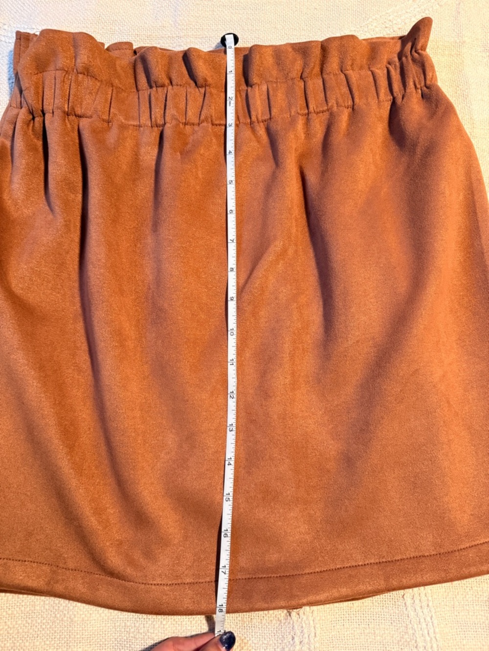 Haute Monde Dark Academia Library Core Orange Suede Feel Skirt - Picture 10 of 10